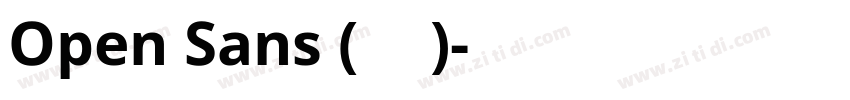 Open Sans (正文)字体转换
